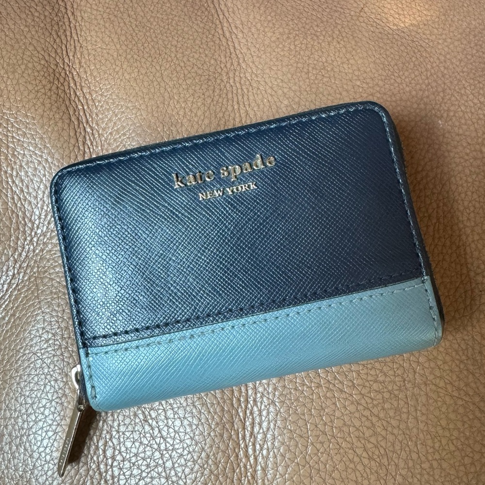 Kate Spade Colorblock Blue Wallet